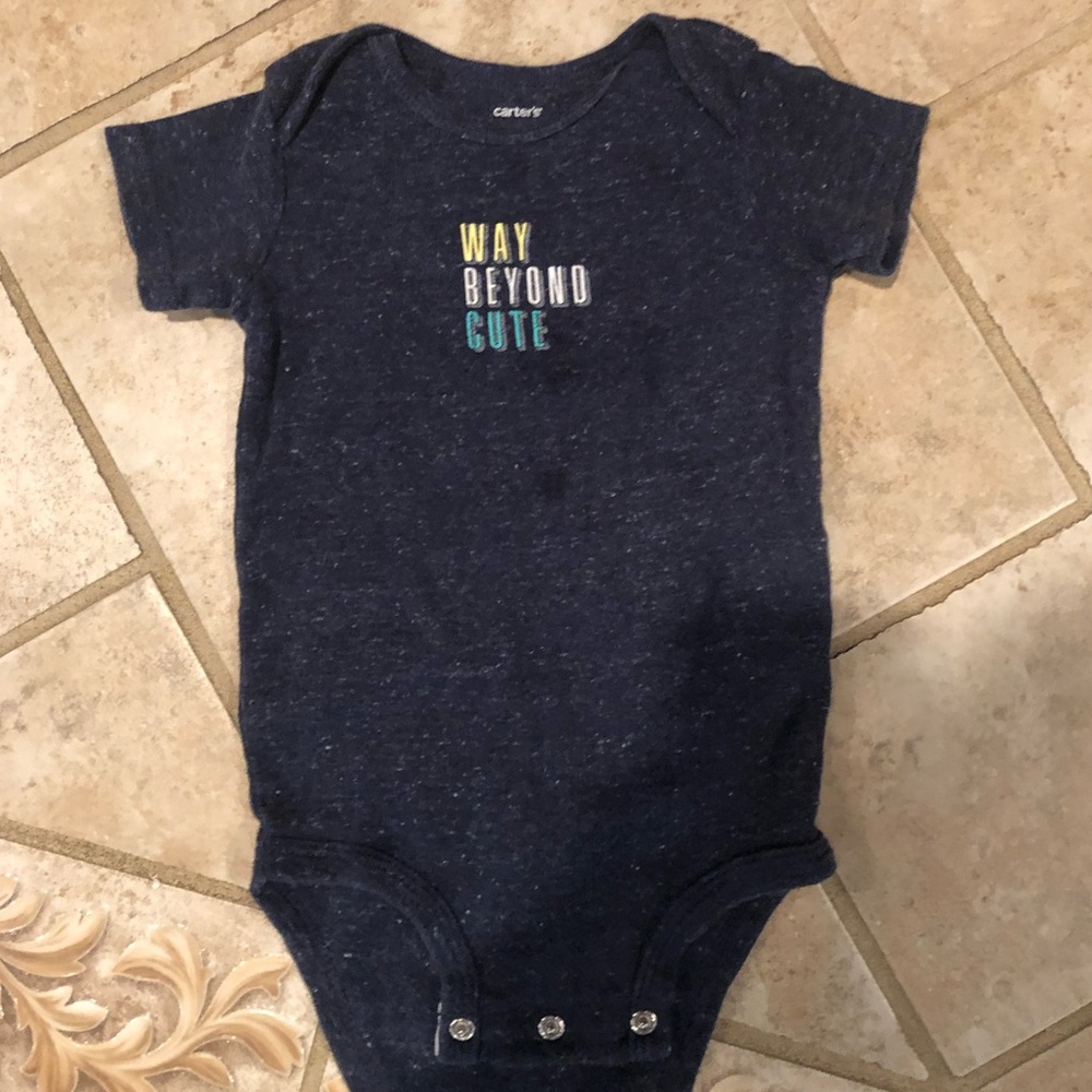 “way Beyond Cute” boy onesie 12 month